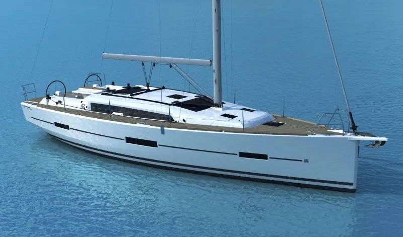 Exterior view of Iliana, a Dufour 412 GL sailboat at Kontokali, Greece