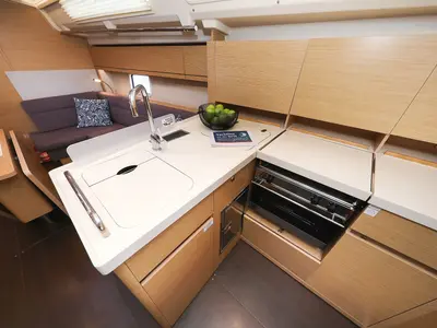 Galley of Blue Eagle, a Hanse 418 sailboat at Grad Kaštela, Croatia