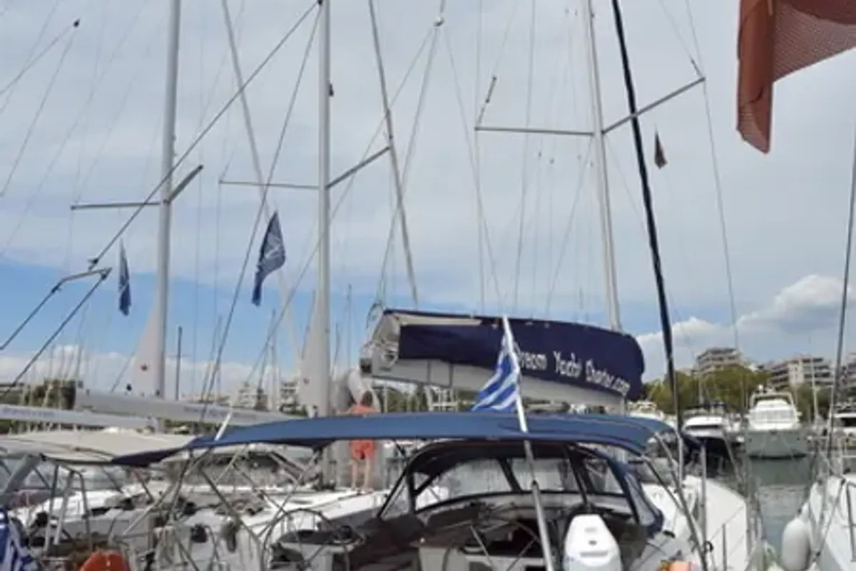 Agamemnon, a Bavaria Cruiser 56 sailboat at Kavala, Greece