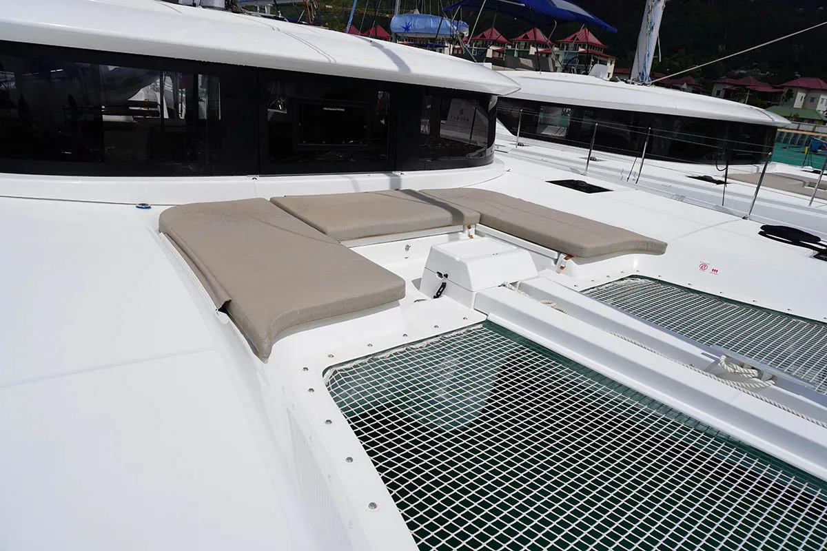Ghost Buster, a Lagoon 46 catamaran at Roche Caiman, Seychelles