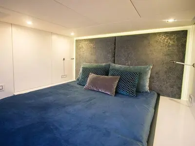 Cabin on Liberta, a Sunreef 50 catamaran at Alameda, United States
