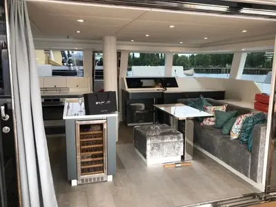 Salon of Liberta, a Sunreef 50 catamaran at Alameda, United States