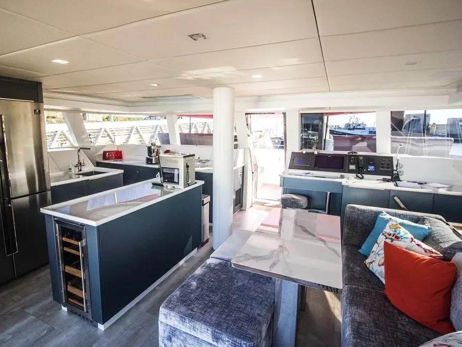 Exterior view of Liberta, a Sunreef 50 catamaran at Alameda, United States