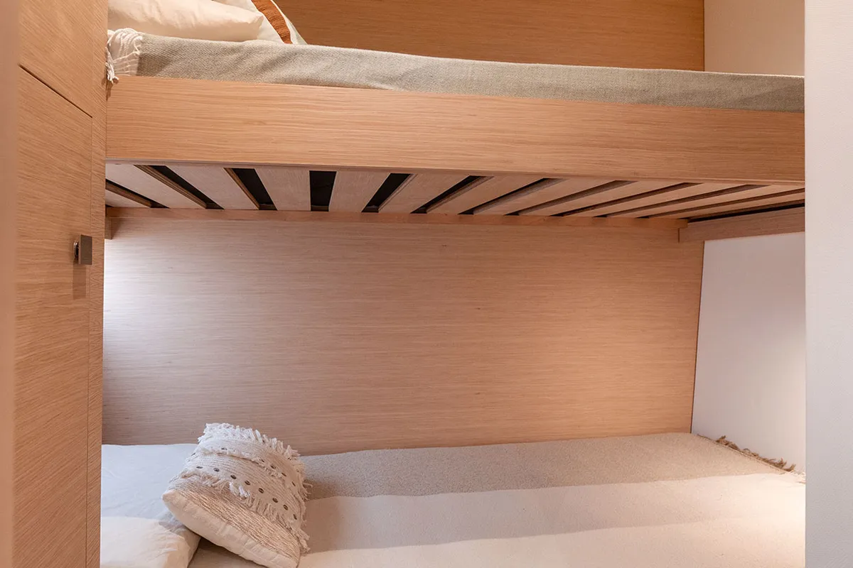 Cabin on Fountaine Pajot Tanna 47, a catamaran at Castellammare di Stabia, Italy
