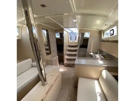 Salon of Kalypso, a Beneteau Oceanis 41.1 sailboat at Kos, Greece
