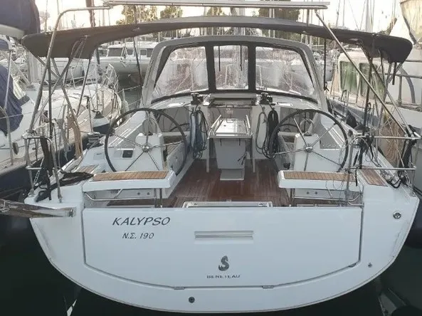 Cockpit of Kalypso, a Beneteau Oceanis 41.1 sailboat at Kos, Greece