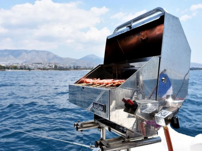 Omiros II, a Lagoon 450 Fly catamaran at Athens, Greece