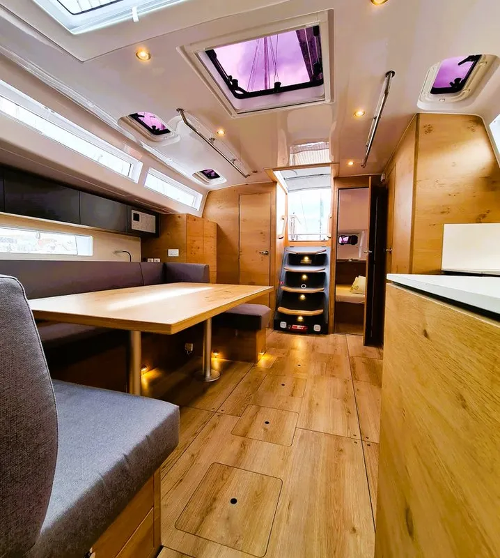 Galley of First Edition, a Elan Impression 45 sailboat at Grad Šibenik, Croatia