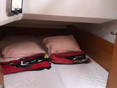 Cabin on Jeanneau Sun Odyssey 419, a sailboat at es Jonquet, Spain