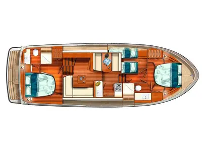 Floor plan of Lola II, a Linssen Grand Sturdy 40.0 AC motor yacht at Werder (Havel), Germany