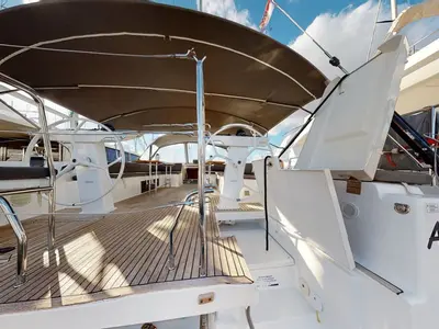 Deck of Air King, a Hanse 548 - 5 + 1 cab. sailboat at Trogir, Croatia