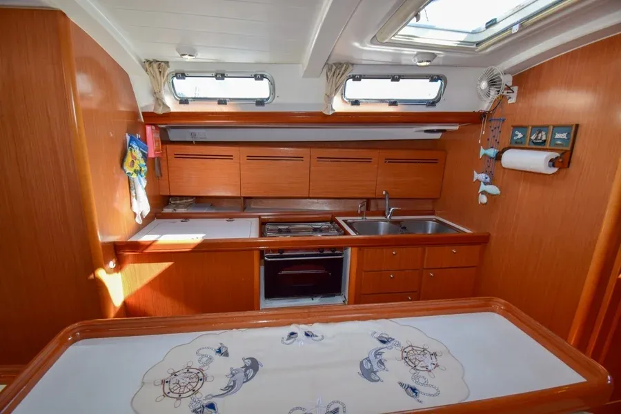 Galley of Filyos, a Beneteau Cyclades 50.5 sailboat at Marmaris, Turkey