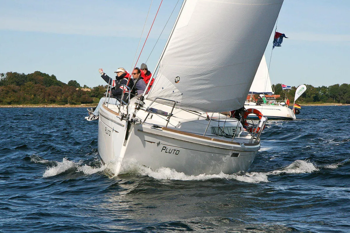 Exterior view of Pluto, a Jeanneau Sun Odyssey 379 sailboat at Flensburg, Germany