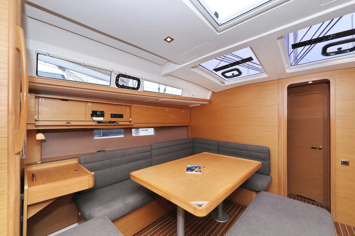 Salon of Horido, a Dufour 460 GL sailboat at Grad Trogir, Croatia