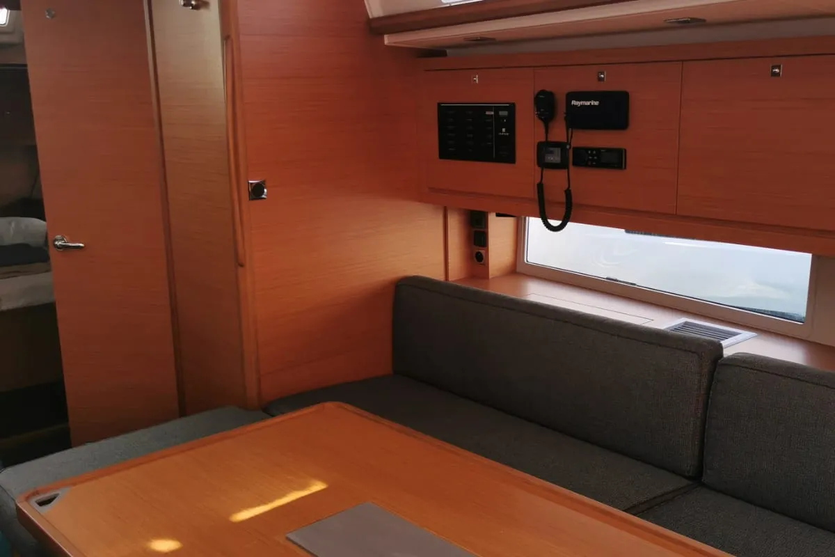 Salon of Aruba, a Dufour 470 sailboat at Athens, Greece