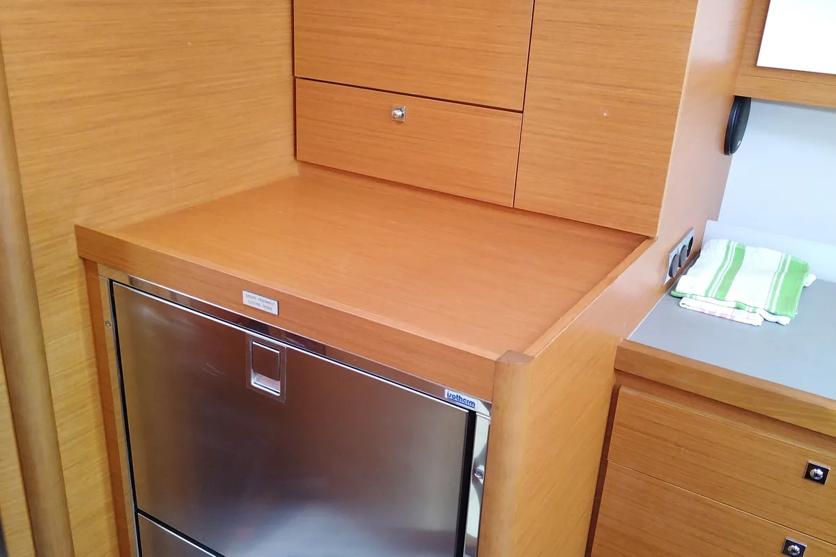 Galley of Triumph, a Dufour 430 sailboat at Kontokali, Greece