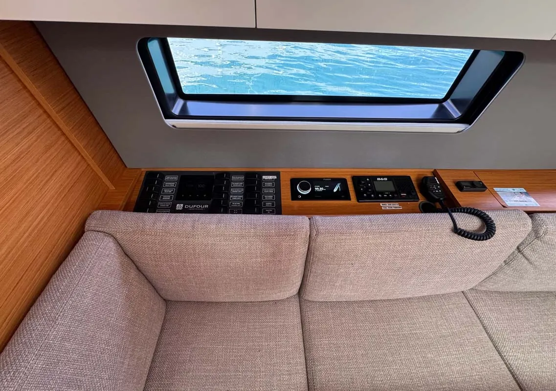 Salon of Aventura, a Dufour 41 sailboat at Grad Trogir, Croatia