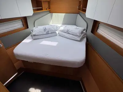 Cabin on Aventura, a Dufour 41 sailboat at Grad Trogir, Croatia
