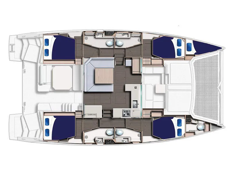 Exterior view of Moorings 4500L Exclusive, a Leopard 45 catamaran at Procida, Italy