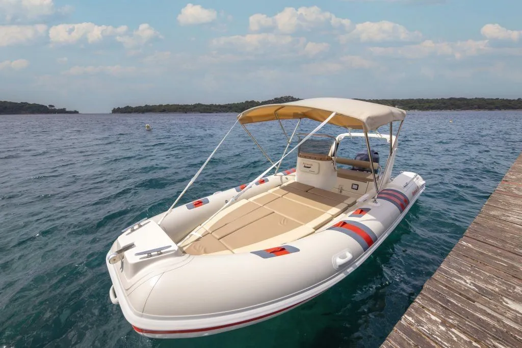 Exterior view of 281744ML, a Barracuda 530 RIB motorboat at Mali Lošinj, Croatia