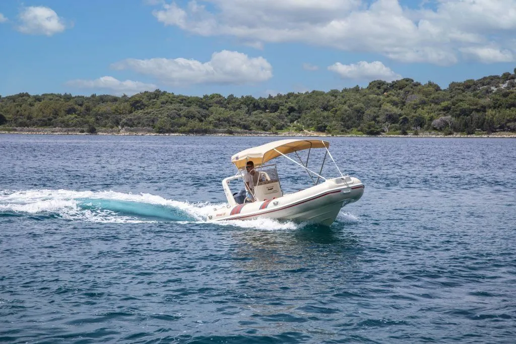 Exterior view of 281744ML, a Barracuda 530 RIB motorboat at Mali Lošinj, Croatia