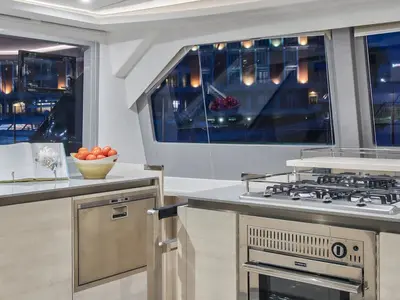 Galley of Moorings 5000-6 Exclusive, a Leopard 50 catamaran at Marigot, France