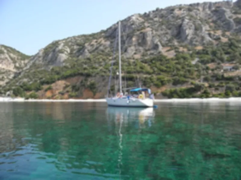 Exterior view of Sophia, a Jeanneau Sun Odyssey 33 sailboat at Volos Municipality, Greece
