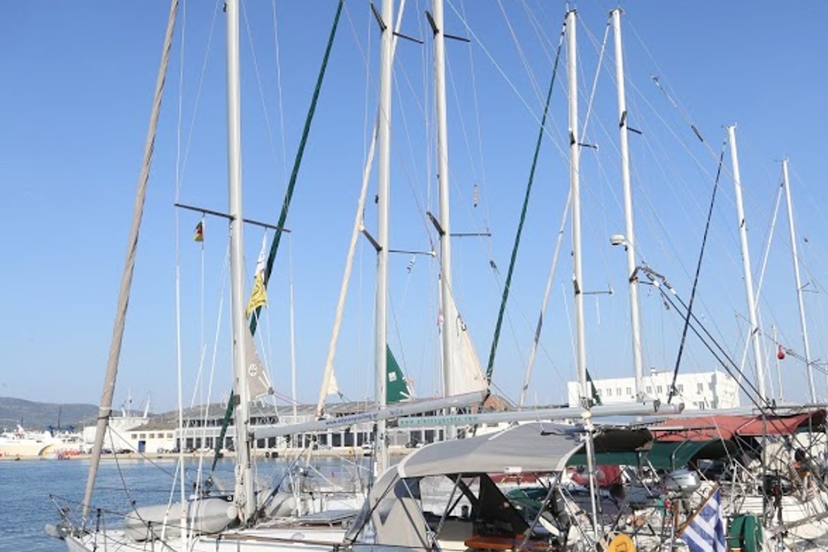 Exterior view of Sophia, a Jeanneau Sun Odyssey 33 sailboat at Volos Municipality, Greece