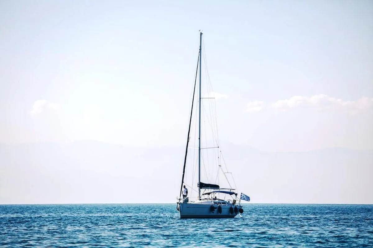 Exterior view of Mila, a Jeanneau Sun Odyssey 42 i sailboat at Volos, Greece