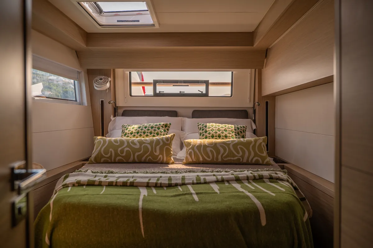 Cabin on Sailuxe - Clementina, a Lagoon 51 catamaran at Salerno, Italy