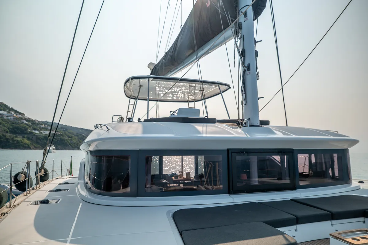 Exterior view of Sailuxe - Clementina, a Lagoon 51 catamaran at Salerno, Italy