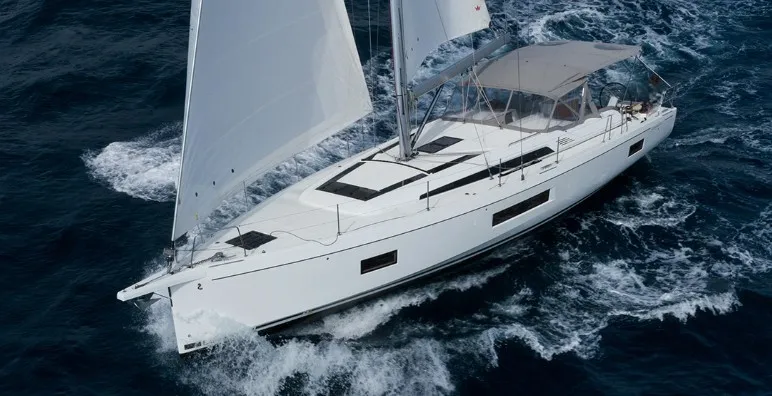 Exterior view of All Blue II, a Beneteau Oceanis 51.1 sailboat at Municipal Unit of Lefkada, Greece