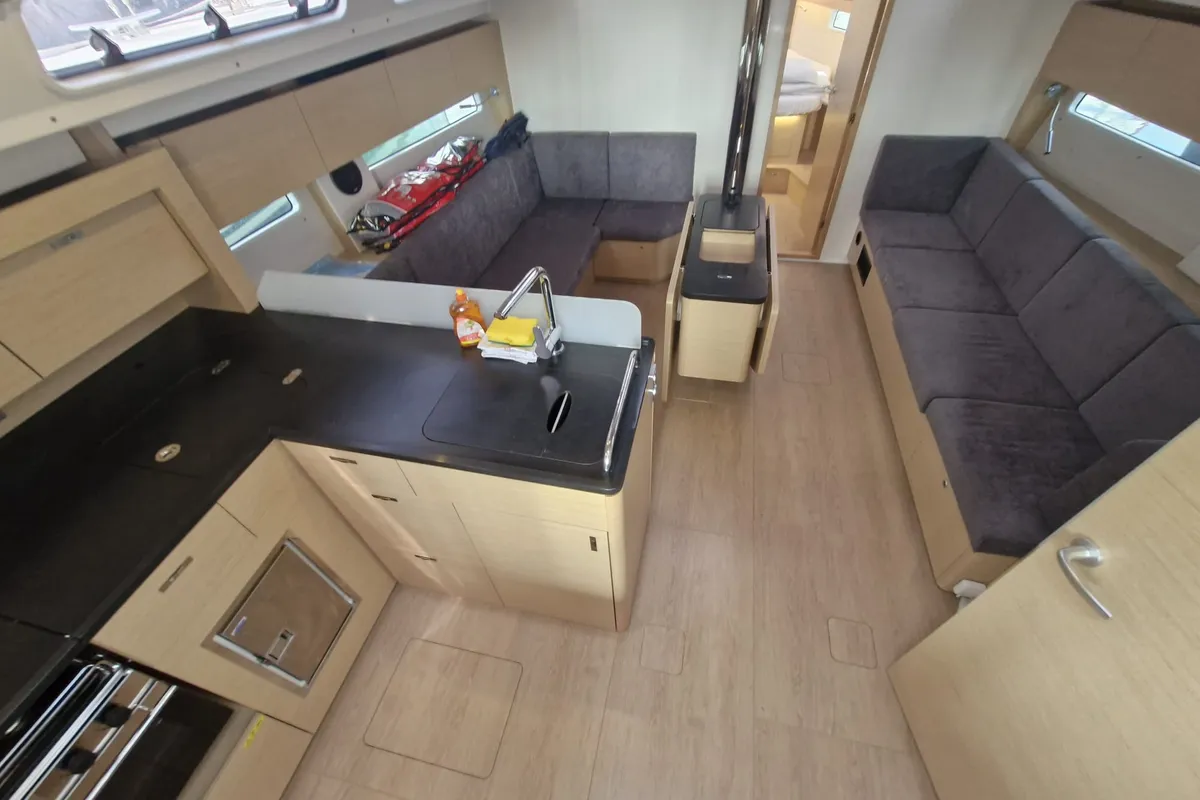 Cabin on Marius, a Hanse 410 sailboat at Grad Pula, Croatia