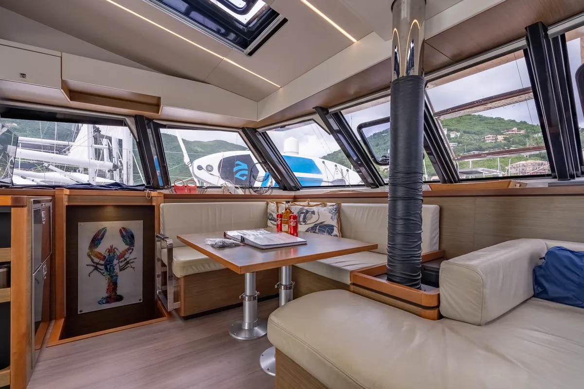 Galley of Luna, a Nautitech 46 Fly catamaran at Road Town, British Virgin Islands