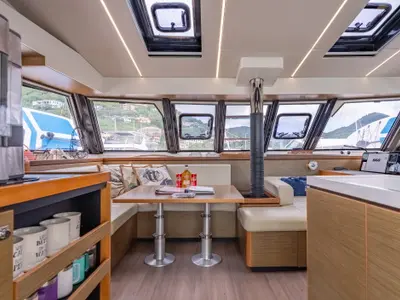 Galley of Luna, a Nautitech 46 Fly catamaran at Road Town, British Virgin Islands