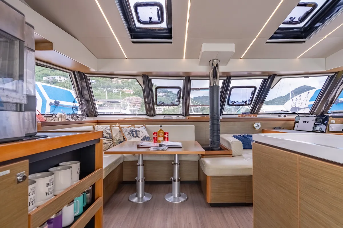 Galley of Luna, a Nautitech 46 Fly catamaran at Road Town, British Virgin Islands