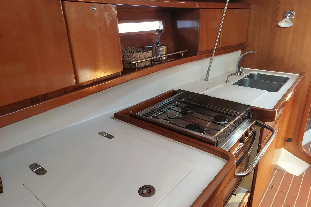 Esen Mila, a Dufour 425 GL sailboat at Fethiye, Turkey