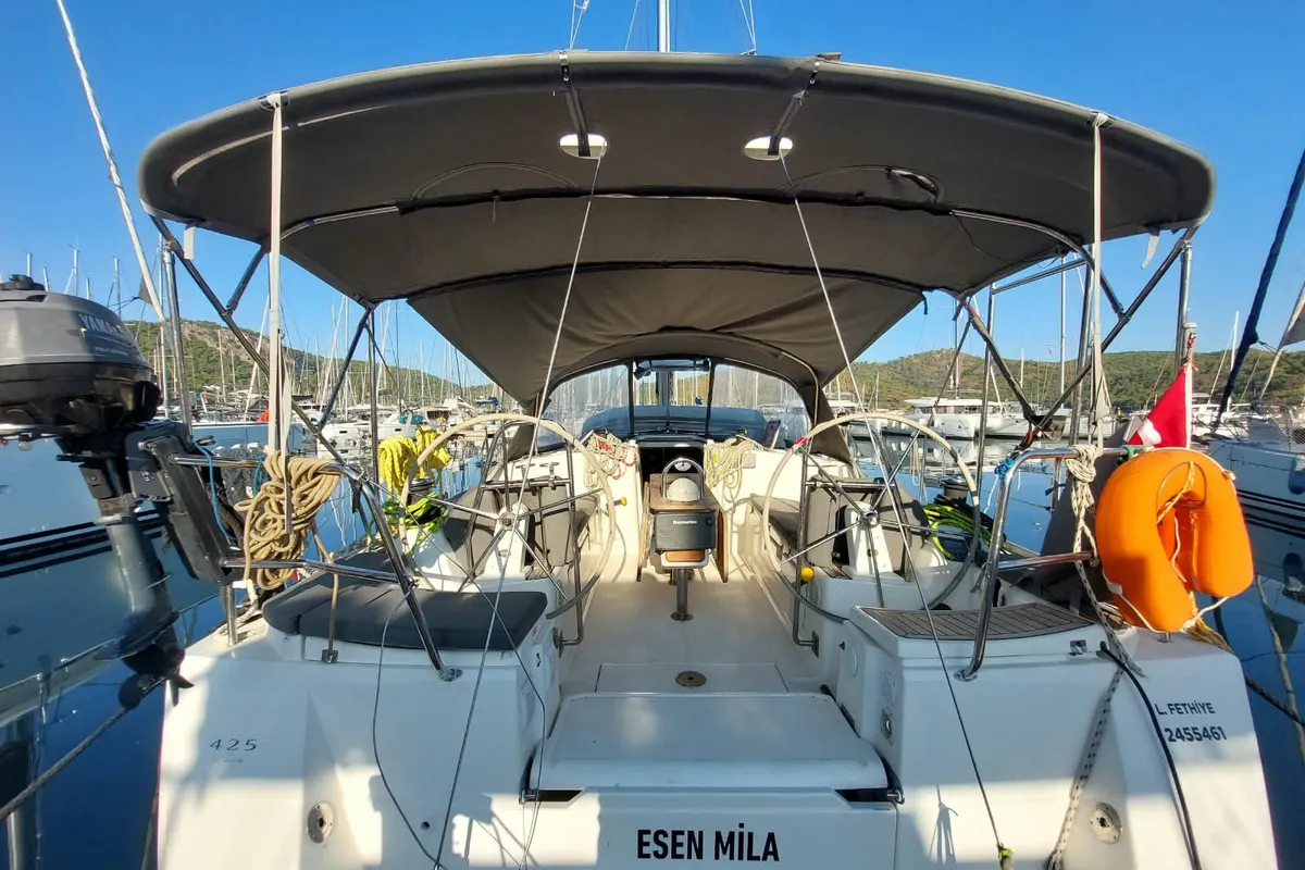 Esen Mila, a Dufour 425 GL sailboat at Fethiye, Turkey