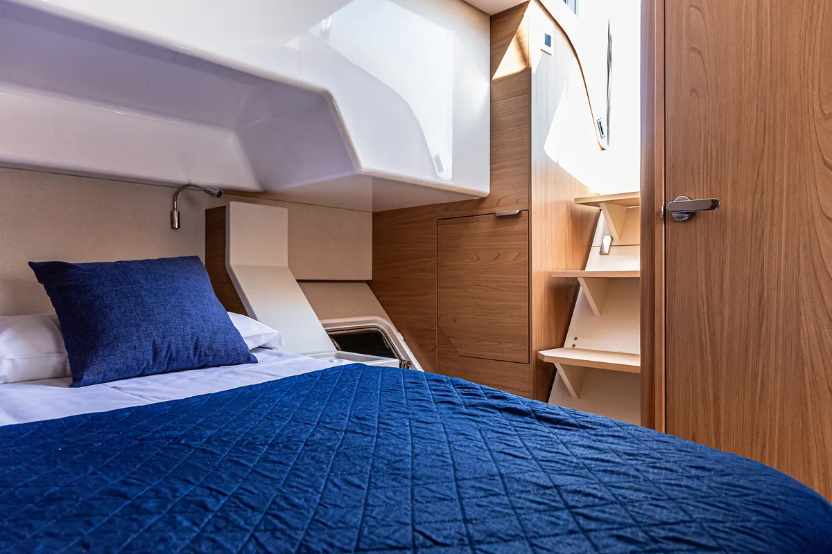 Cabin on Enea, a Bali 4.6 catamaran at Tonnarella, Italy