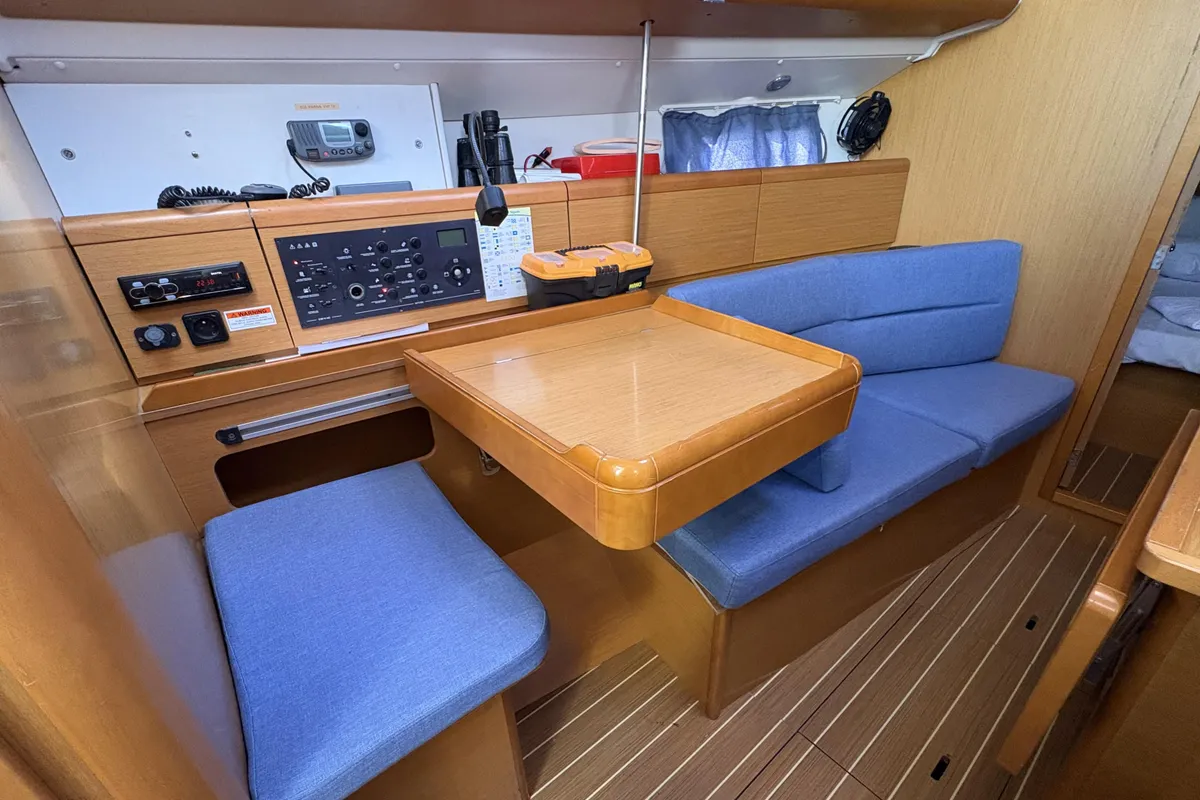 Salon of Sail Mira, a Jeanneau Sun Odyssey 36i sailboat at Fethiye, Turkey