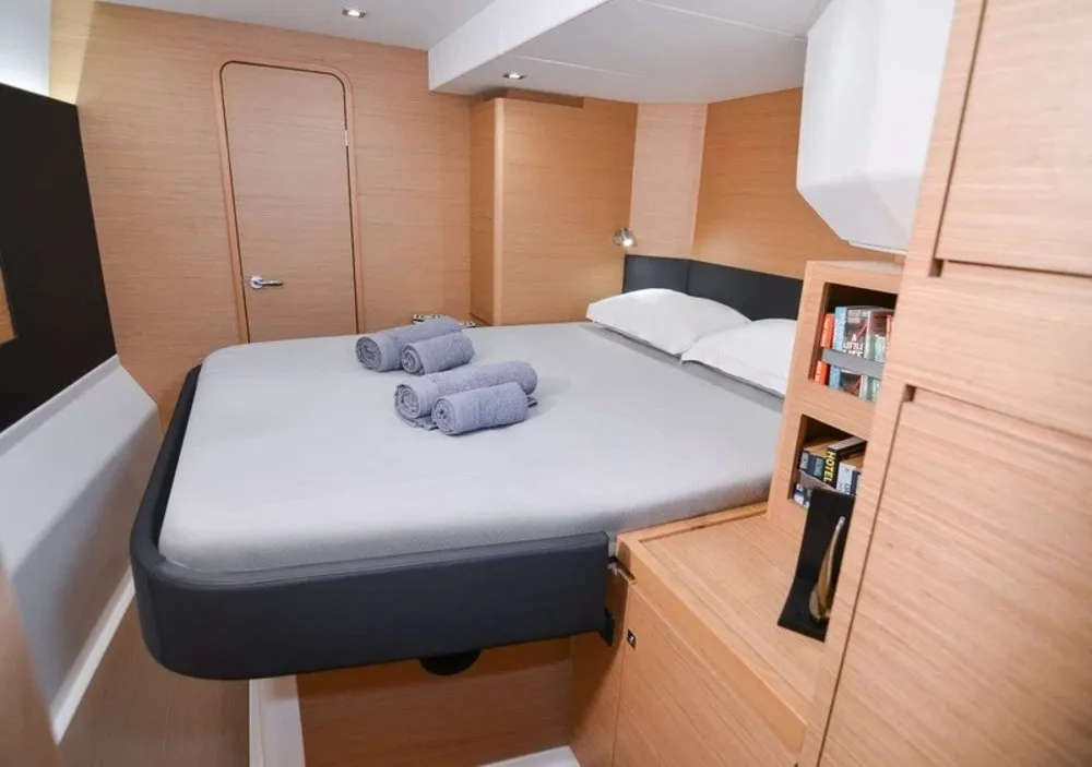 Paradise Planet, a Dufour 48 Catamaran catamaran at Marsala, Italy
