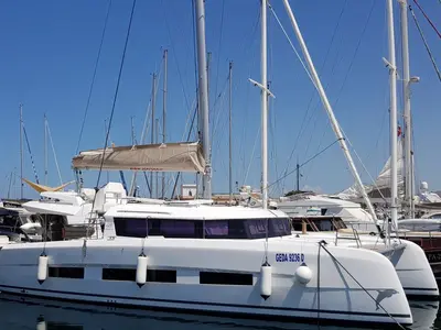 Paradise Planet, a Dufour 48 Catamaran catamaran at Marsala, Italy