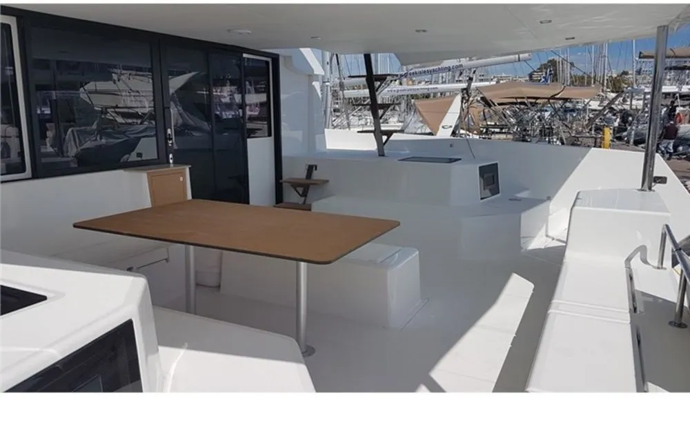 Paradise Planet, a Dufour 48 Catamaran catamaran at Marsala, Italy