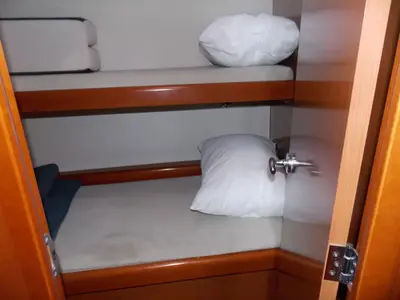 Cabin on Fani, a Beneteau Oceanis 46 sailboat at Volos, Greece