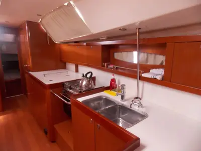 Galley of Fani, a Beneteau Oceanis 46 sailboat at Volos, Greece