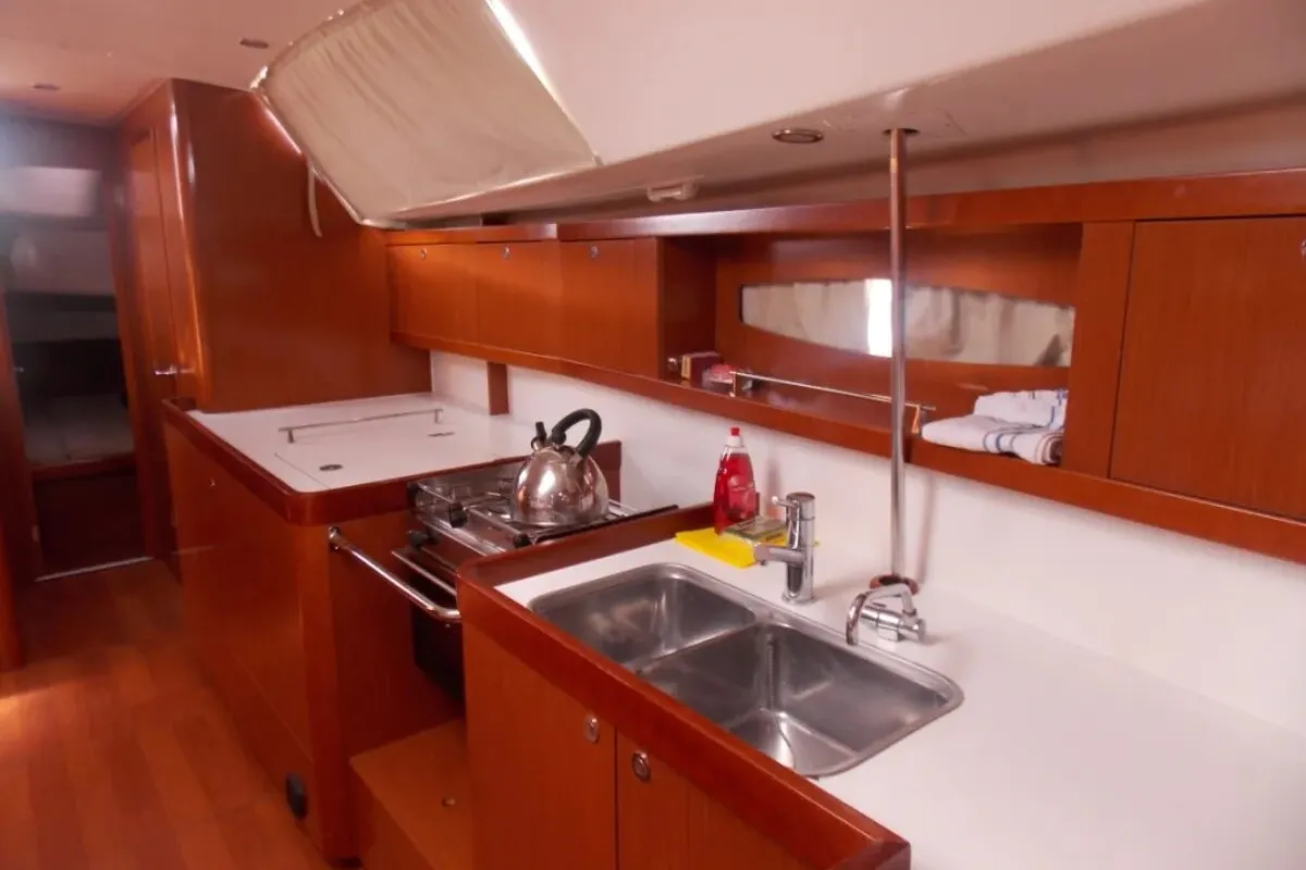Galley of Fani, a Beneteau Oceanis 46 sailboat at Volos, Greece