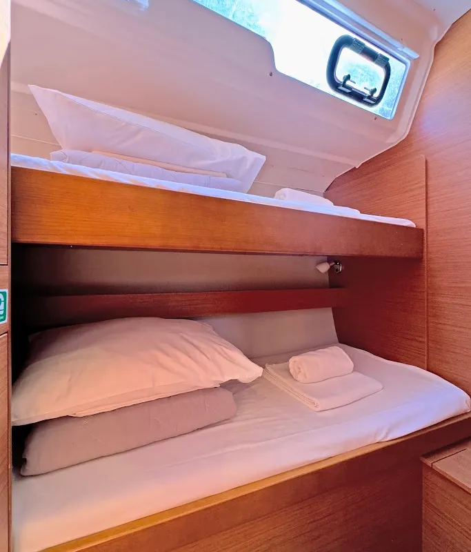 Cabin on Ithaki, a Dufour 430 sailboat at Preveza, Greece