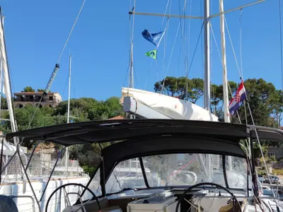 Deck of Everest, a Beneteau Oceanis 46.1 sailboat at Rogač, Croatia