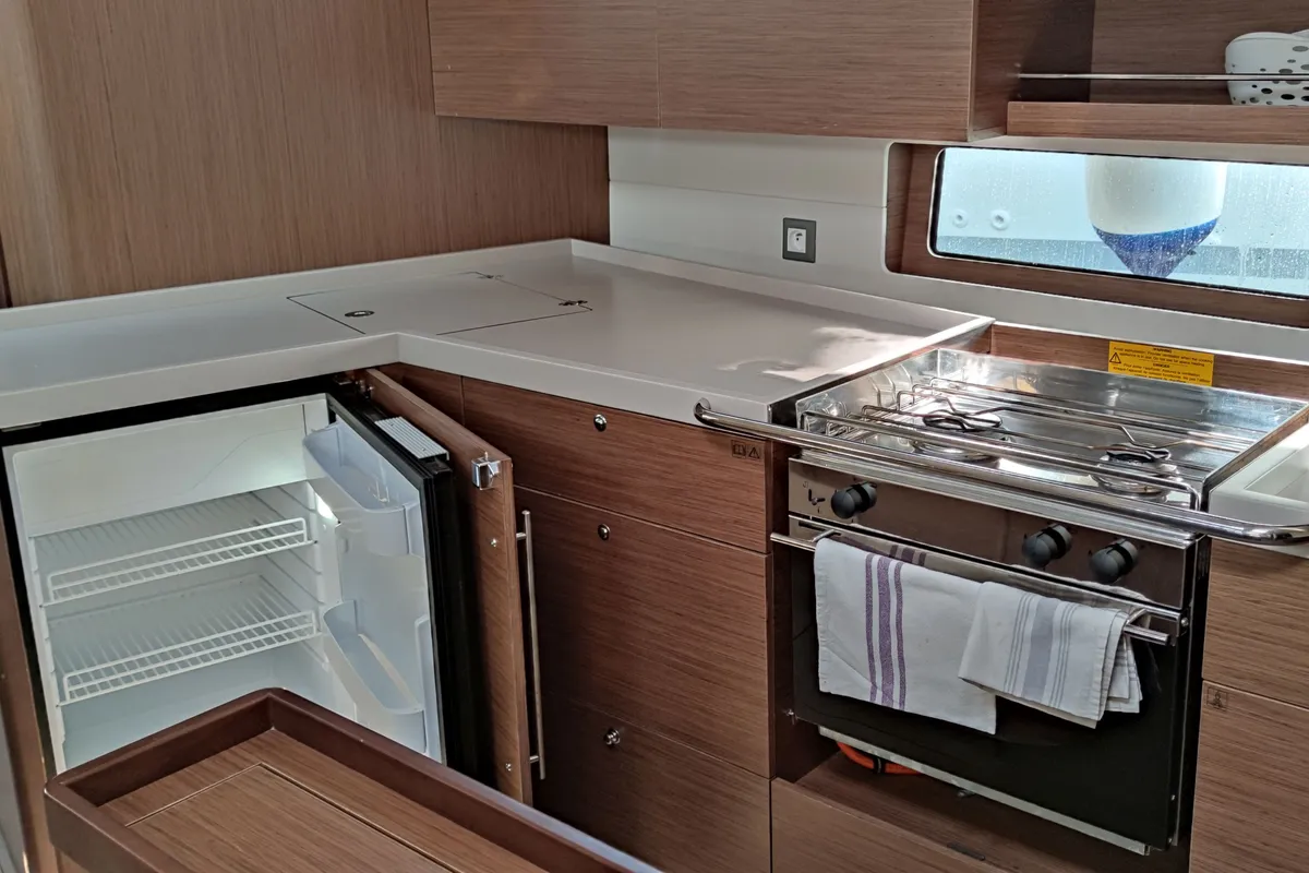 Galley of Everest, a Beneteau Oceanis 46.1 sailboat at Rogač, Croatia