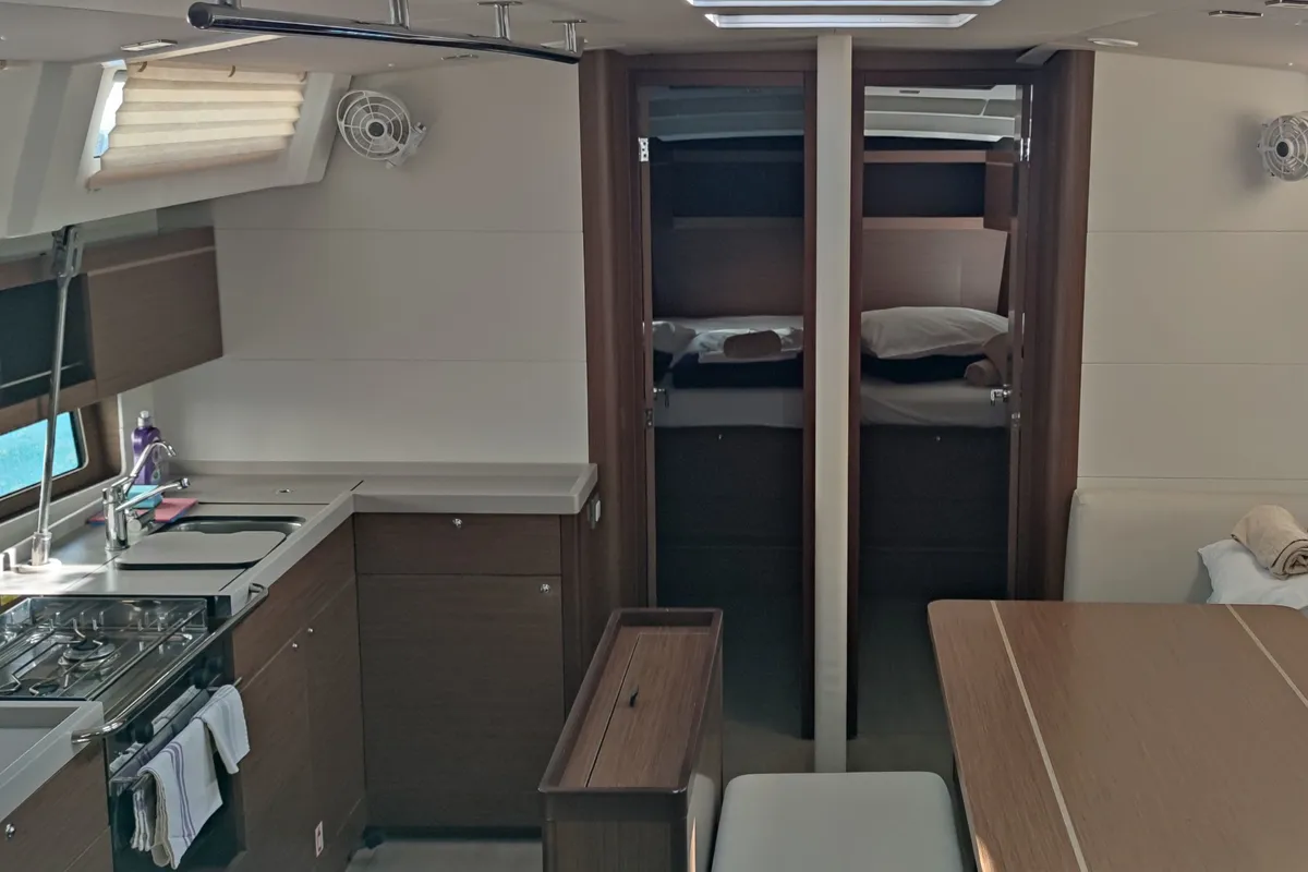 Salon of Everest, a Beneteau Oceanis 46.1 sailboat at Rogač, Croatia